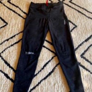 Spanx black denim jeggings  size medium